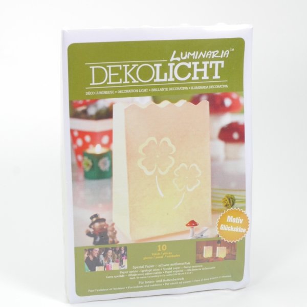 Lichttüten mit Motiv Glücksklee